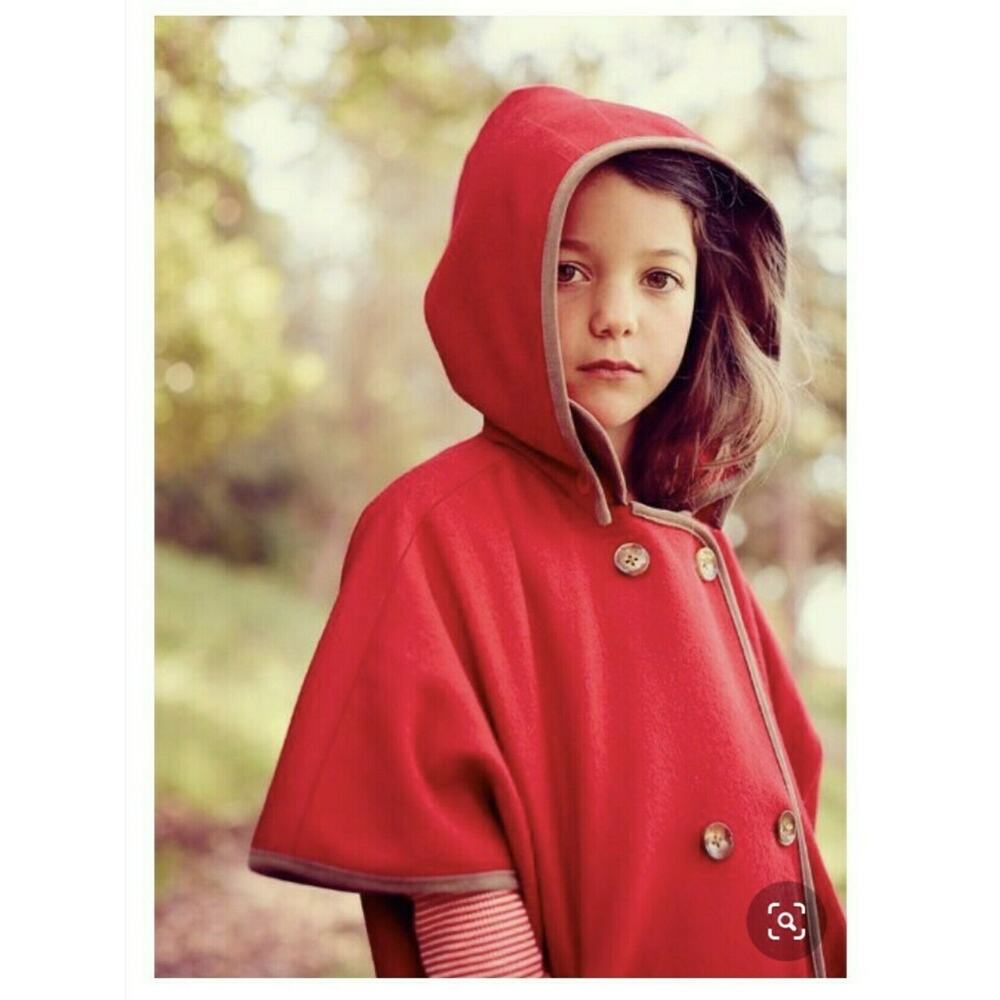 8 Tea Collection Little Red's Wool Cape - Picture 8 of 8